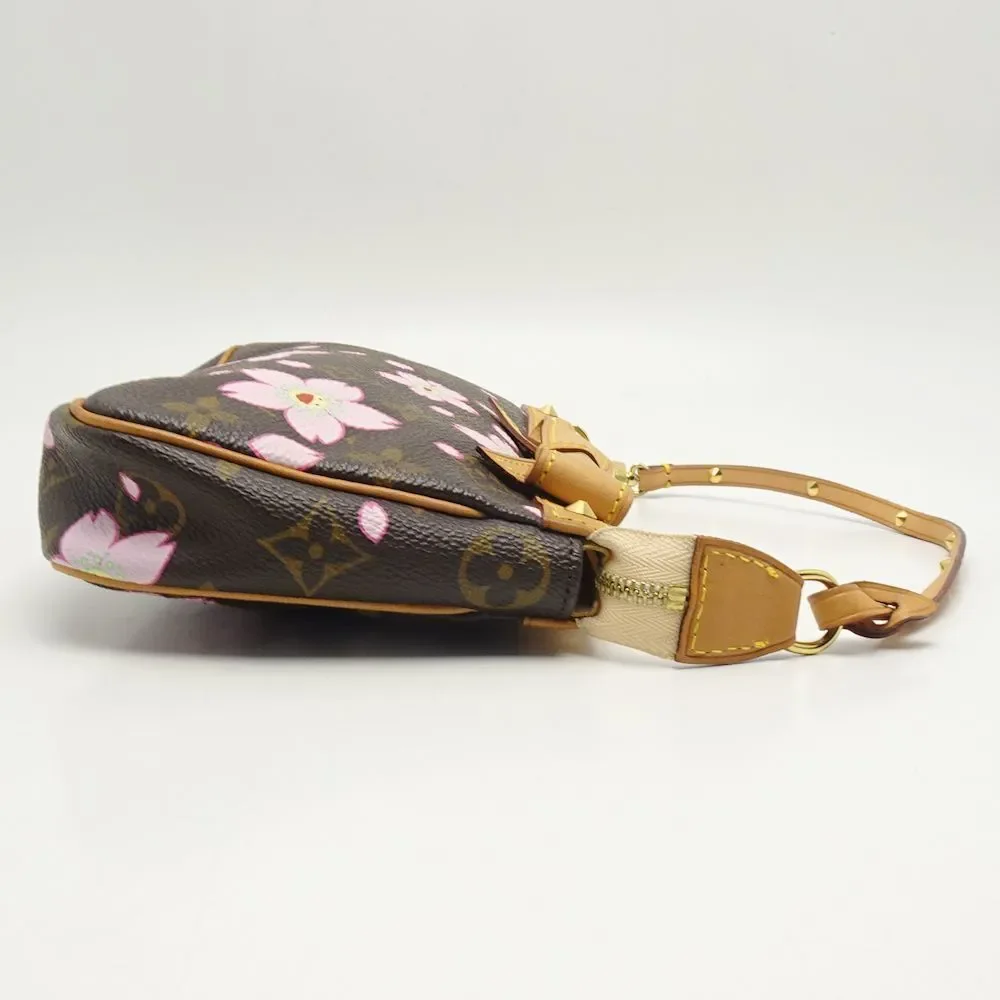 Louis Vuitton Cherry Blossom Pochette Accessoire Accessory Pouch Brown